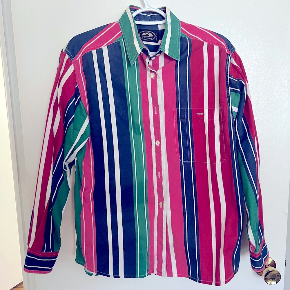 British Khaki by Robert Lighton Colorful Striped Women’s Shirt